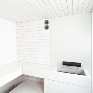 All white sauna for homes