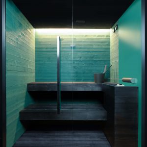 Modern design green sauna